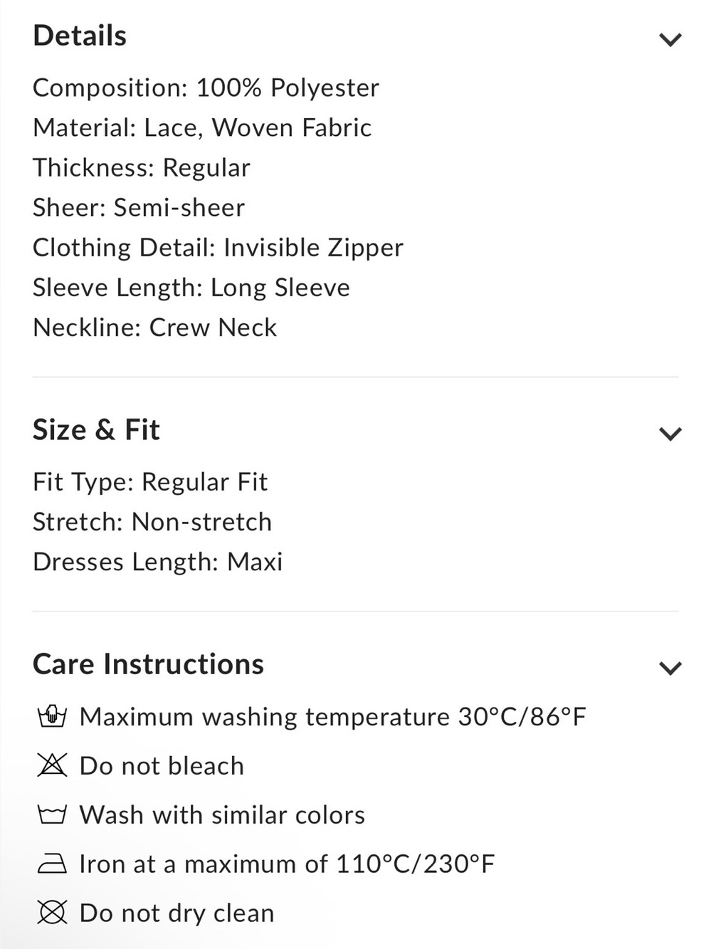 Commense semi sheer lace panel maxi dress without belt - Picture 10 of 10